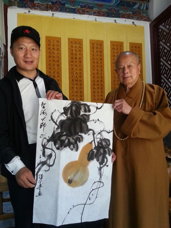 2013在少林寺为智海大师作《福禄图》