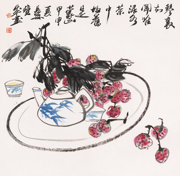 荔枝茶 68X68cm