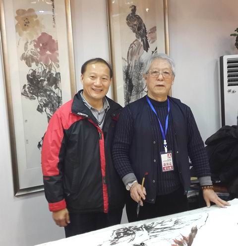 与天津著名画家贾宝眠先生