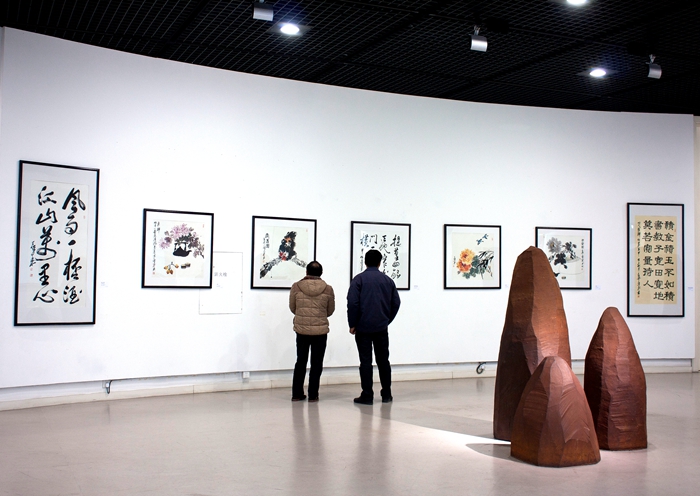 2015年1月10日上海月湖美术馆《丁保成书画展》