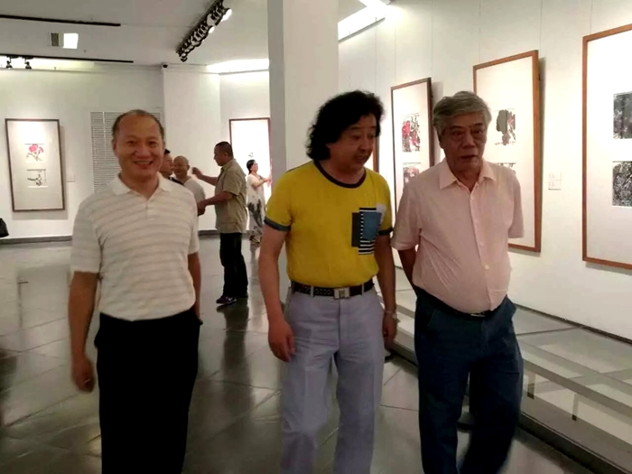 2016年东莞《齐鲁风上官超英画展》与上官超英、陈永锵先生