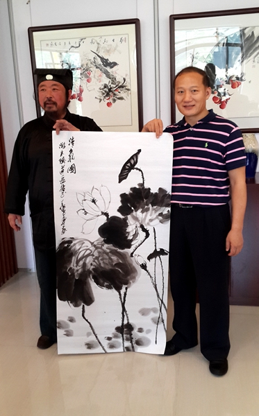 为武当山掌门人游玄德道长作《清气图》