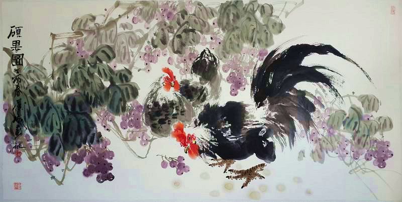 硕果图 138X68CM