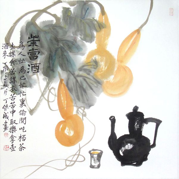 茶当酒 68X68cm