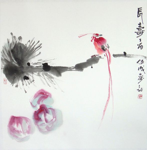 长寿  68X68cm