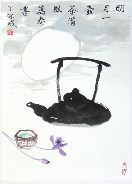 明月一壶茶 47X35cm