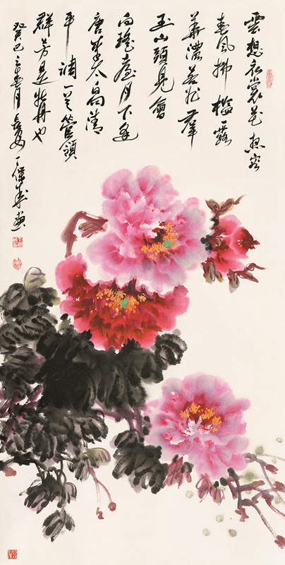 (1)“晨风晓露”入选《第六届全国当代著名花鸟画家作品展》