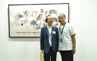 2017年8月香港《全球500水墨画精英大展》与冯大中先生同时展出
