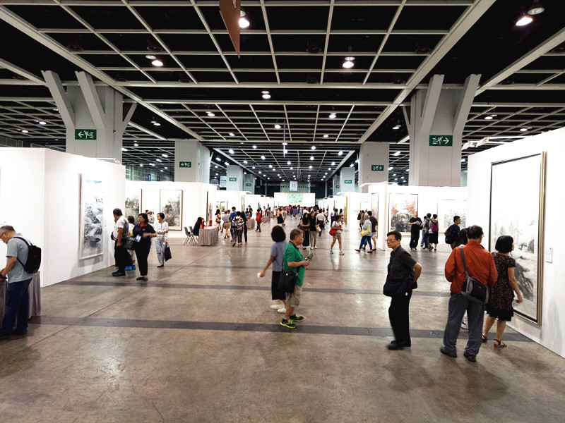 2017年8月《全球500水墨画精英大展》在香港会展中心展出
