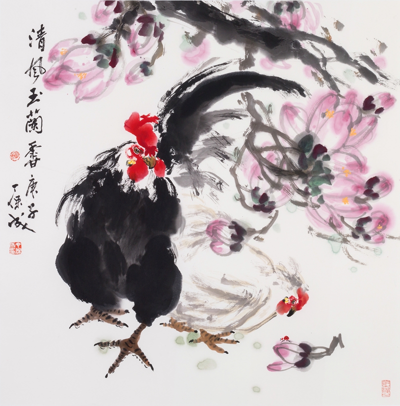 清风玉兰香 69cmX69cm