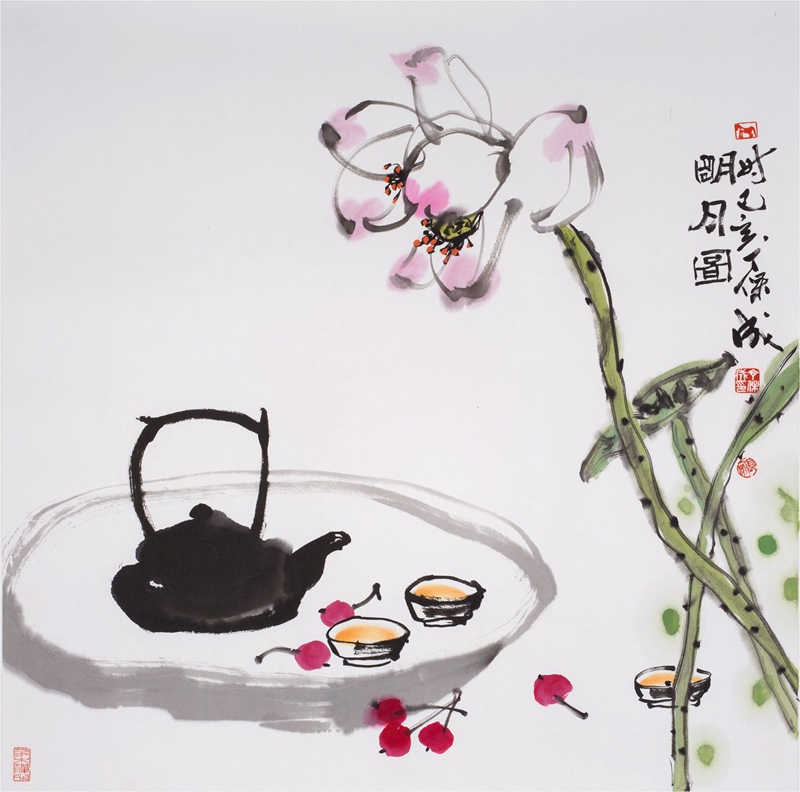 明月图  69cmX69cm