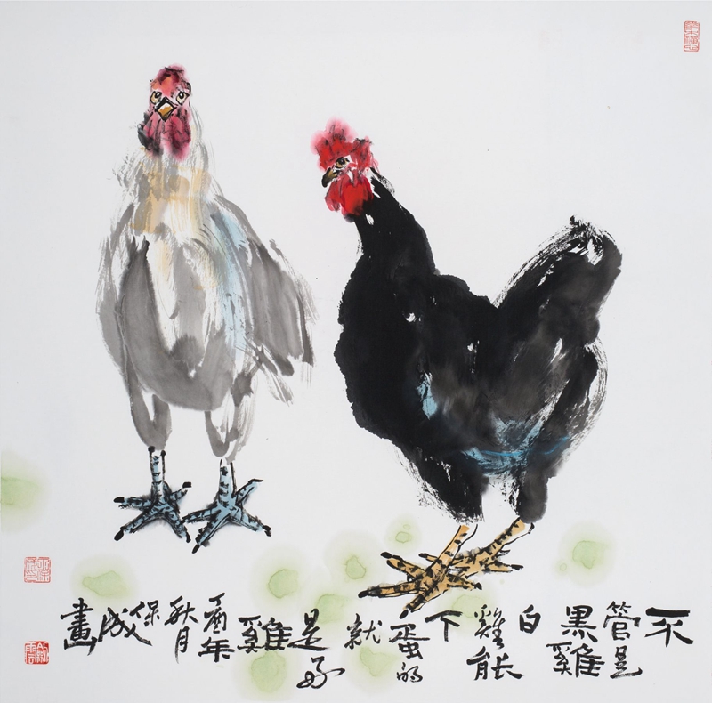 能下蛋的就是好鸡  69cmX69cm