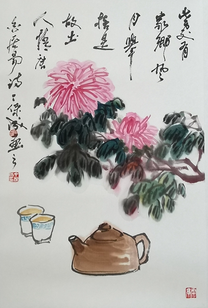此处有家乡风月 68X47cm